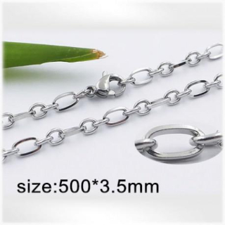 Ocelový náhrdelník - Hmotnost: 8.2 g, 500*3.5mm